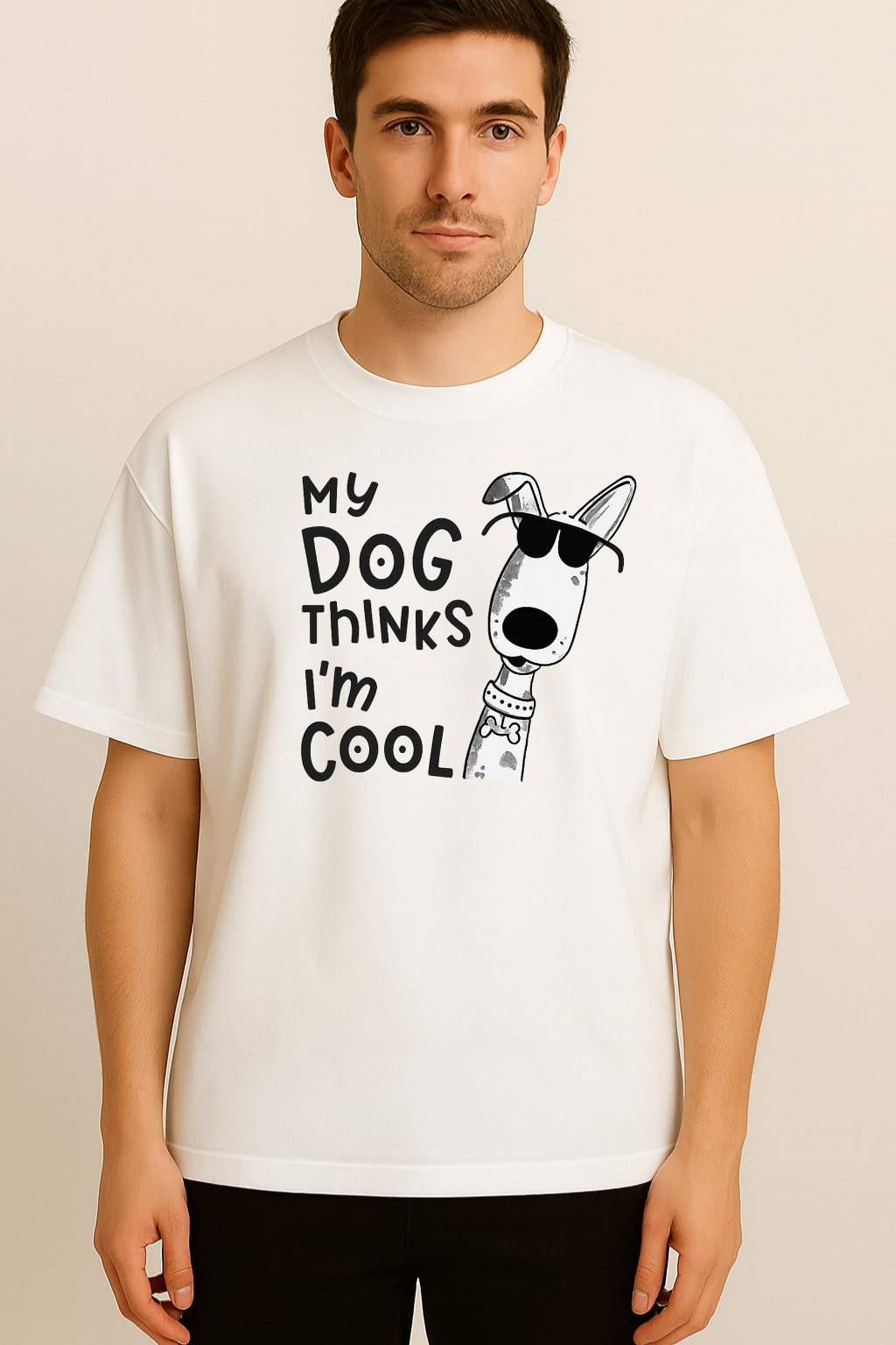 Unisex "My Dog Thinks I'm Cool" Oversized T-Shirt