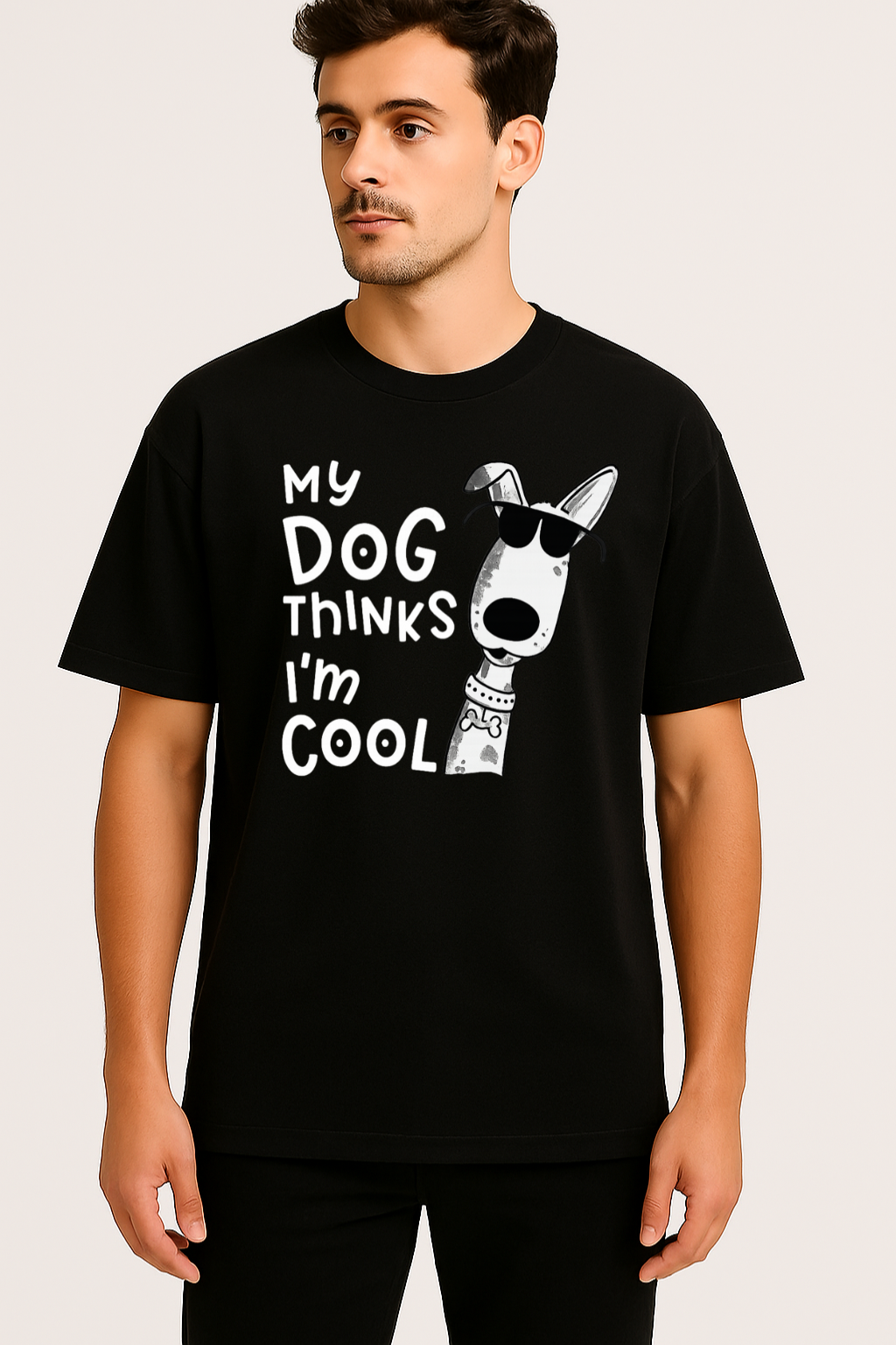 Unisex "My Dog Thinks I'm Cool" Oversized T-Shirt