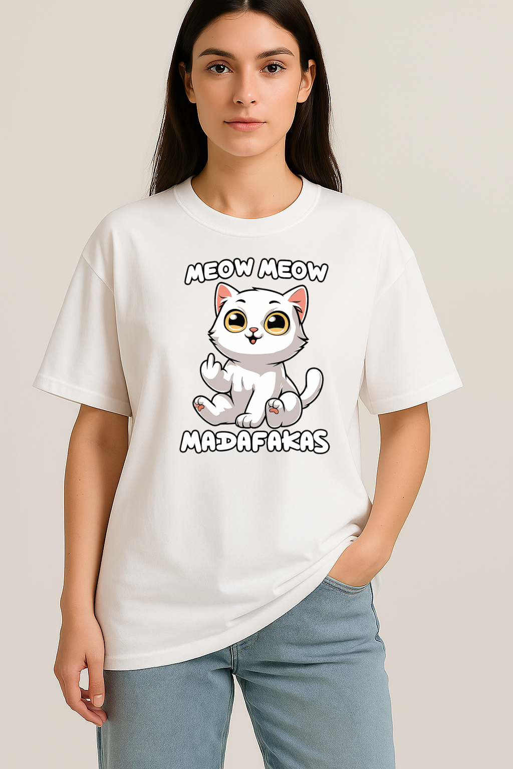 Unisex "Meow Meow Madafakas" Oversized T-Shirt