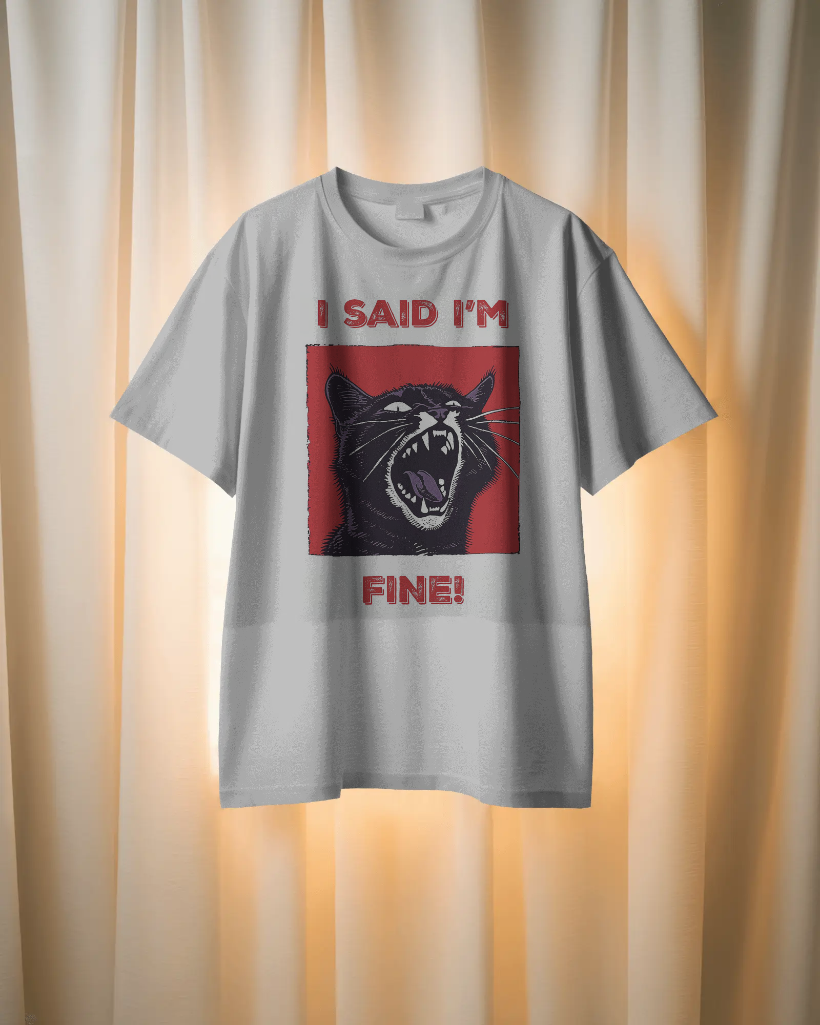 Unisex " I Said I'm Fine!" Oversized T-Shirt