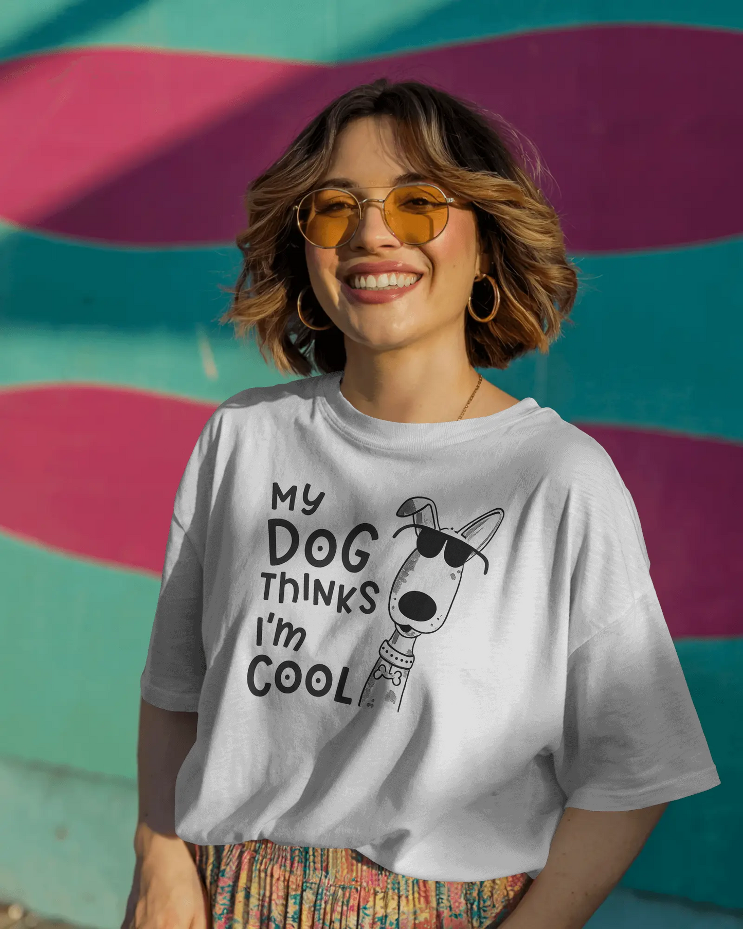 Unisex "My Dog Thinks I'm Cool" Oversized T-Shirt